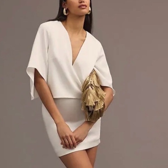 Mare Mare/Anthropoligie The Veronica Cape Blouse Size XS White - Picture 4 of 4